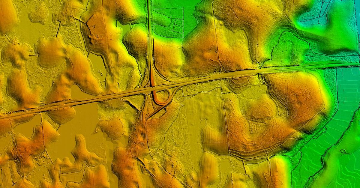 Modelo digital de terreno sombreado