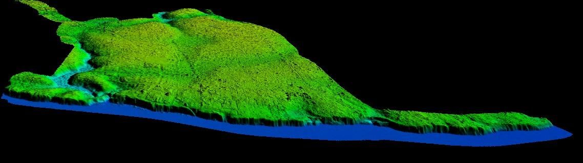 Nuvem de pontos tridimensional de terreno levantado pela HXR