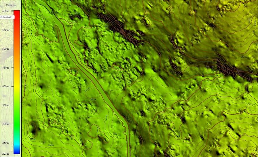 Modelo digital de elevação a partir de imagem de satélite